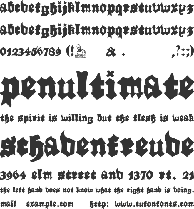 The Dark Punk Sindicato font preview