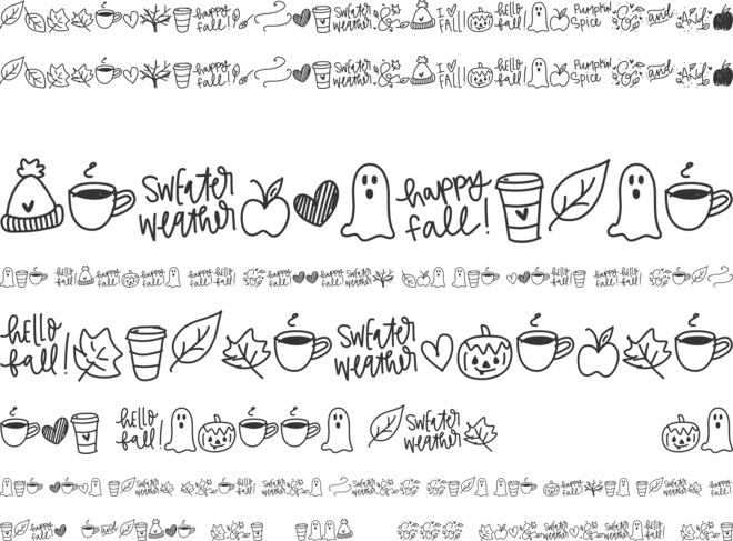 Fb autumn doodles font preview