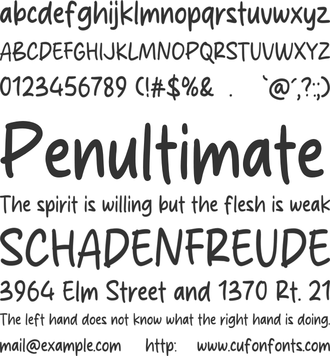 Paradise Cloud font preview