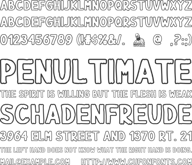 La Invertida font preview