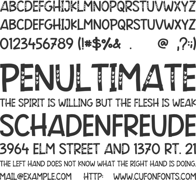 Right Love - Personal Use font preview