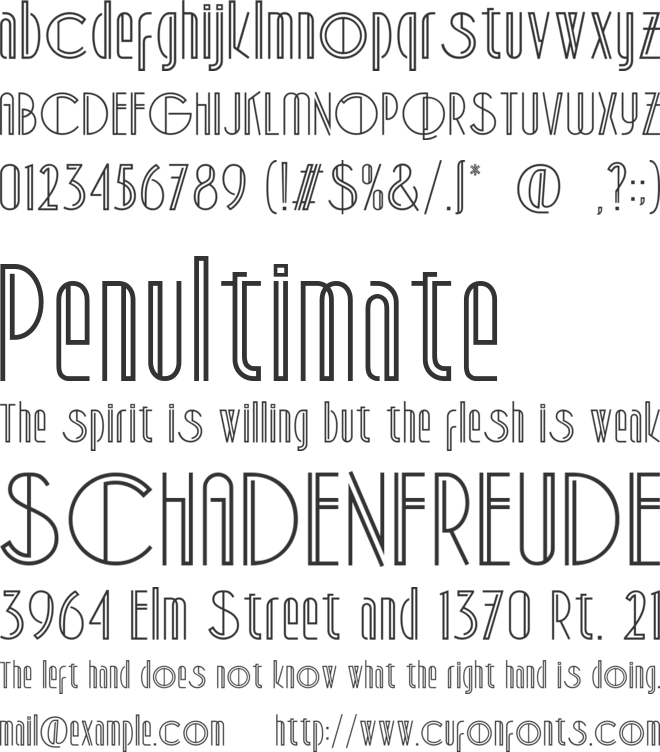 Art Decory font preview