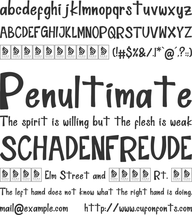 Deux Brother font preview