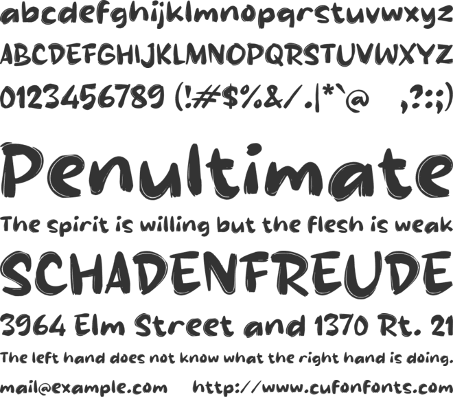 Rabumy Brush font preview