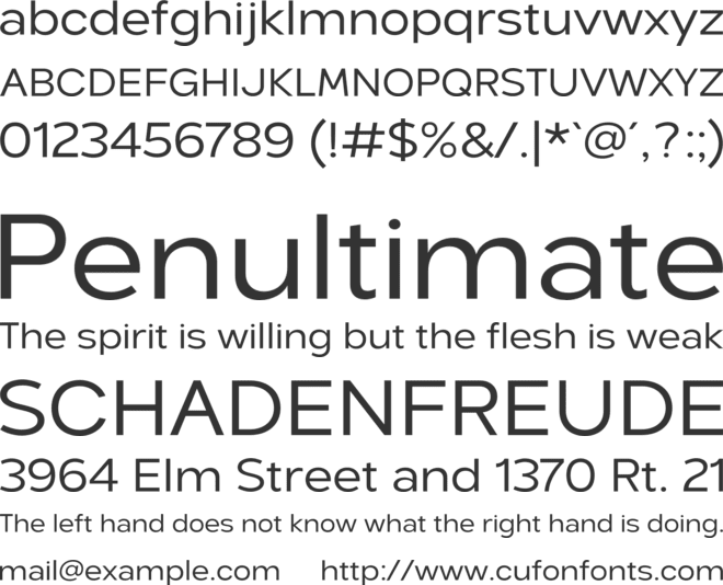 Claricic font preview