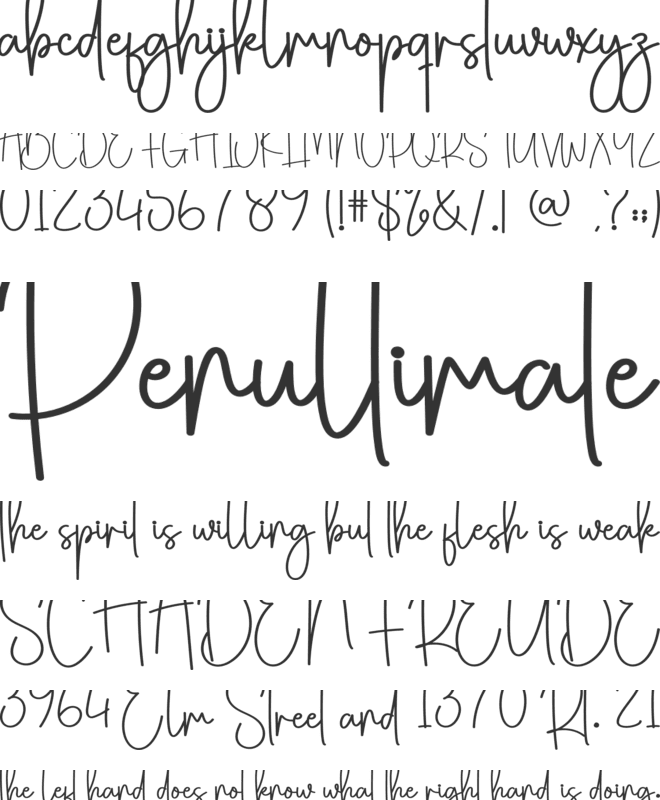 Homebake font preview