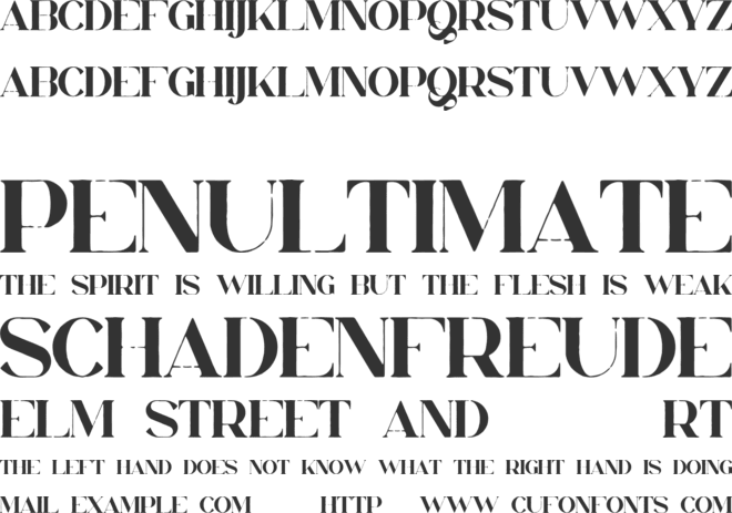 Orphic font preview