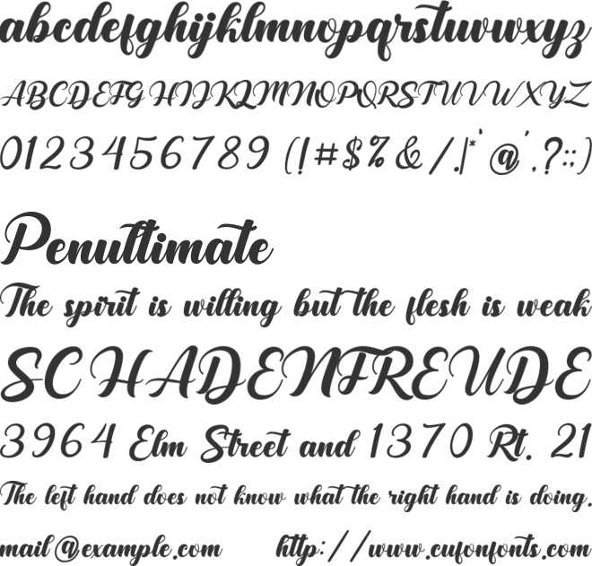 Sageland font preview