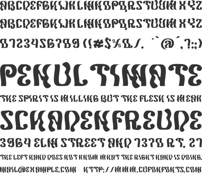 Qlefar font preview