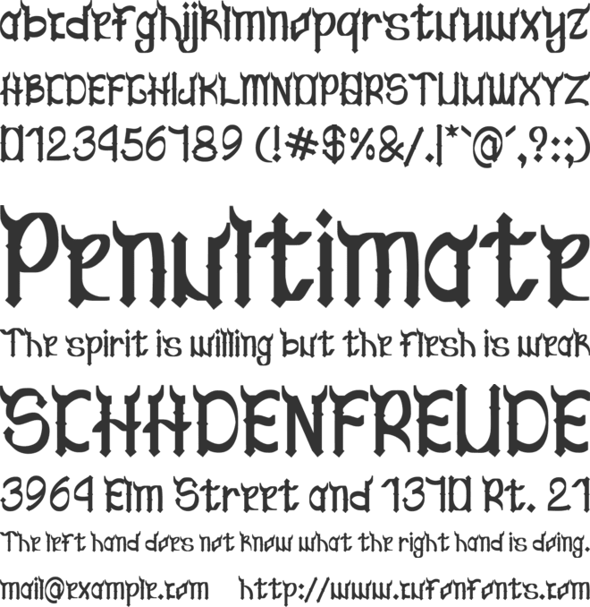 Crosident font preview