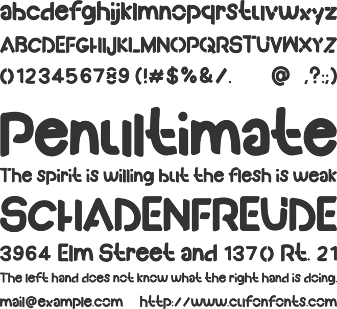 Sparocket font preview