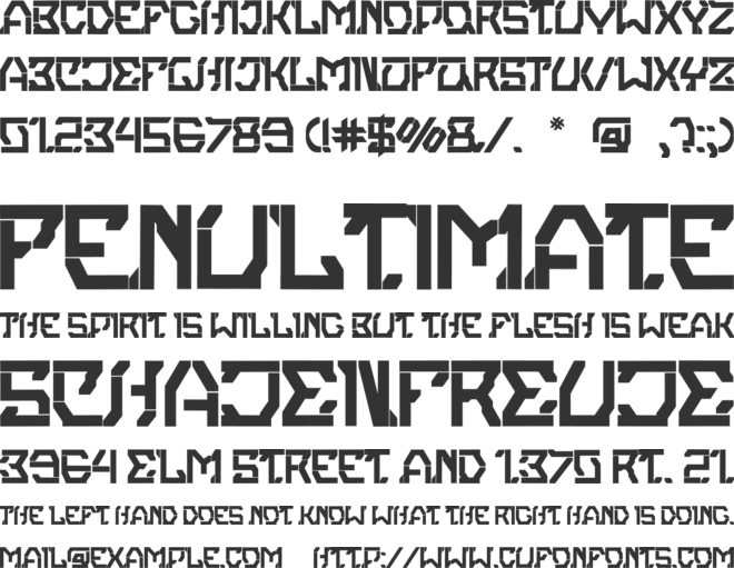 Revalingion font preview