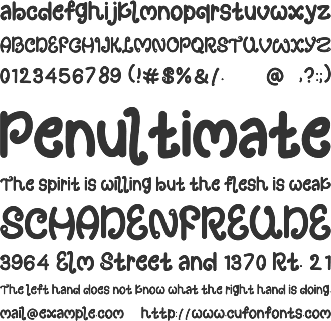 Adventurie World font preview