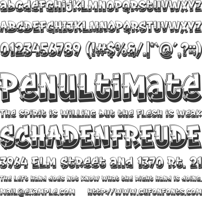 Graffiti Stream Extrude font preview