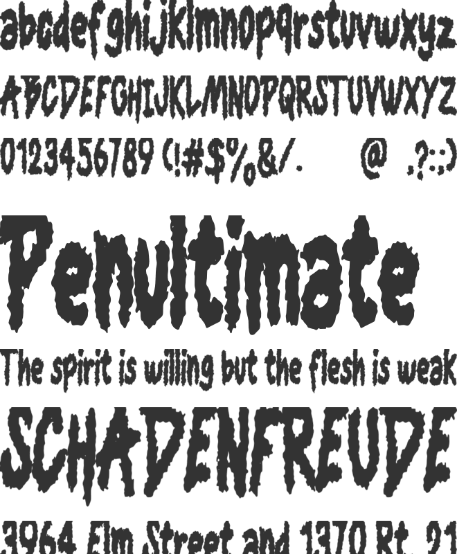 Brainseater font preview