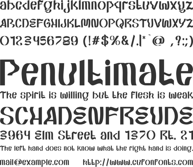 Rooste font preview