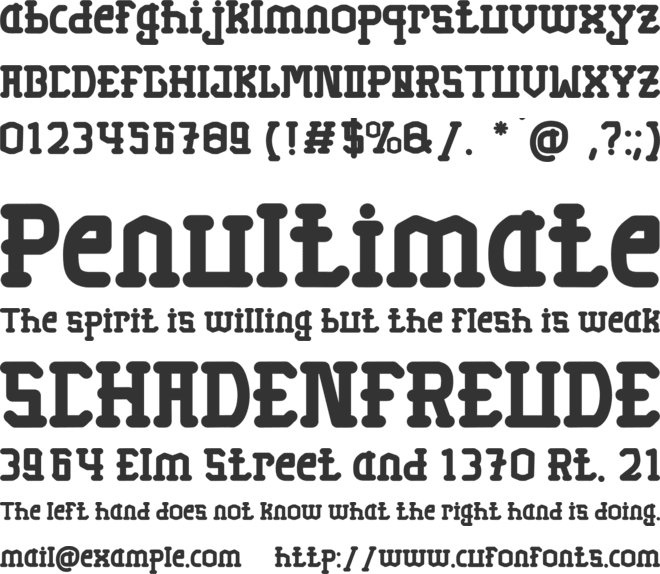 Brickde font preview