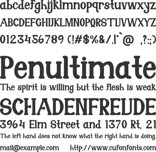 Novaith font preview