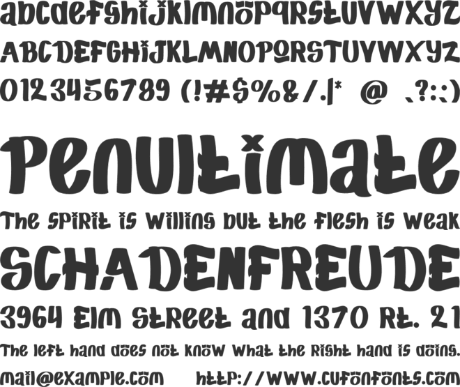 Muifenoll font preview