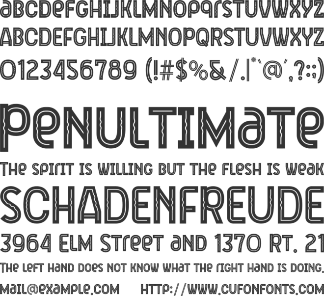 Liege font preview