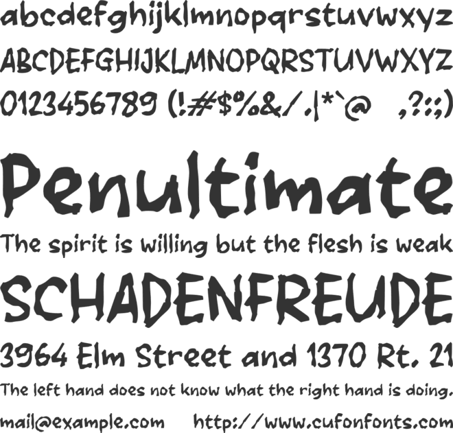 Racome font preview