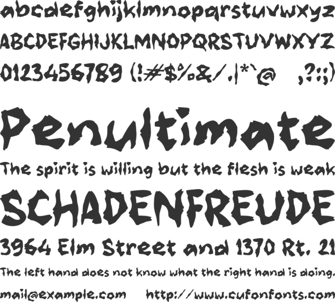 Rabaty font preview