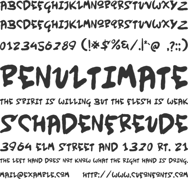 Woemblu font preview