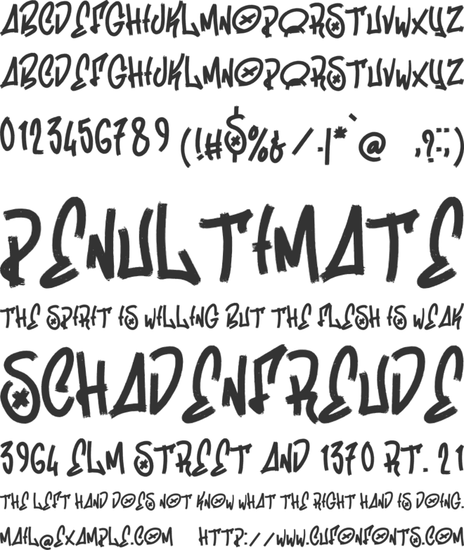 Qroik Grasie font preview