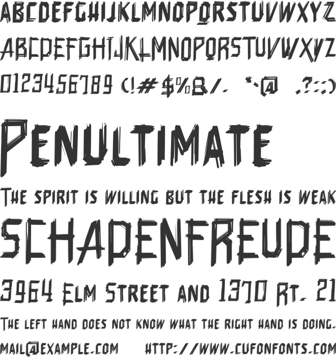 FrenpunK font preview