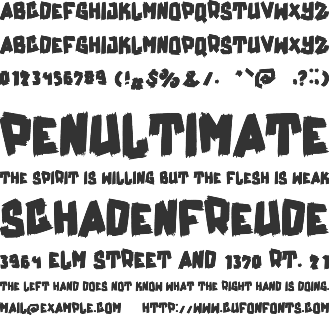 Zapewino font preview