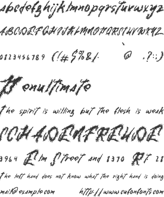 Zanderx Apolase font preview