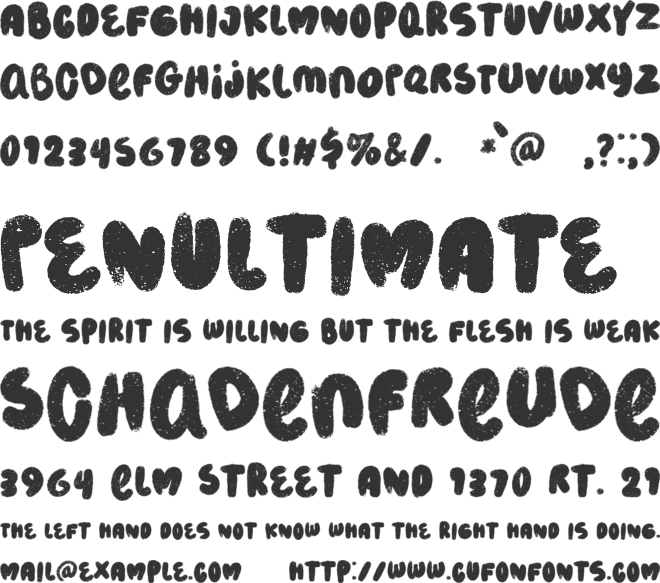 Chalcker font preview