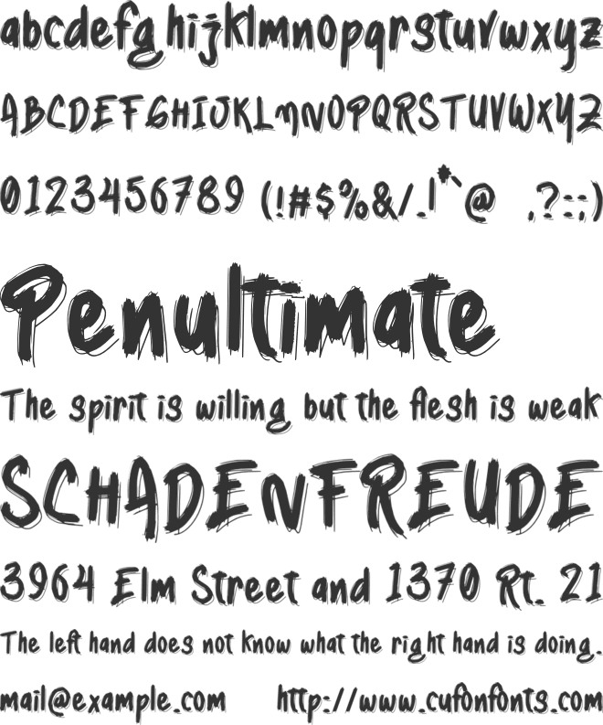 Broex Stray font preview