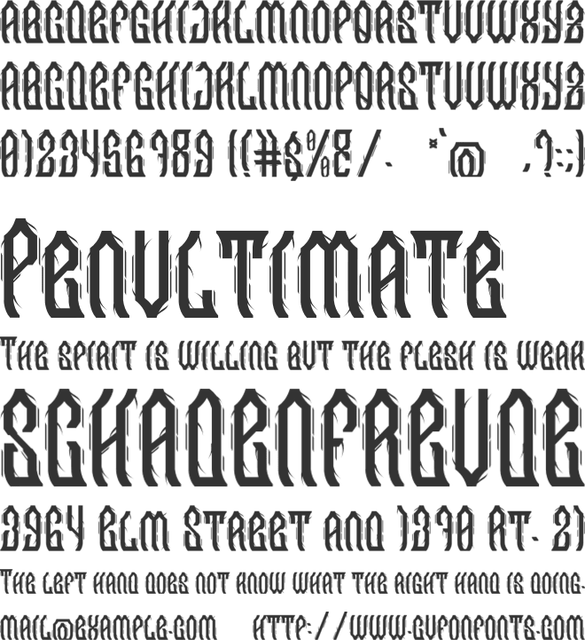 Vetlicaz font preview