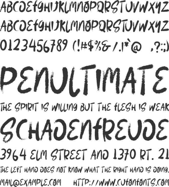 Trequro font preview