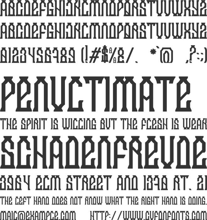 Blakerz font preview