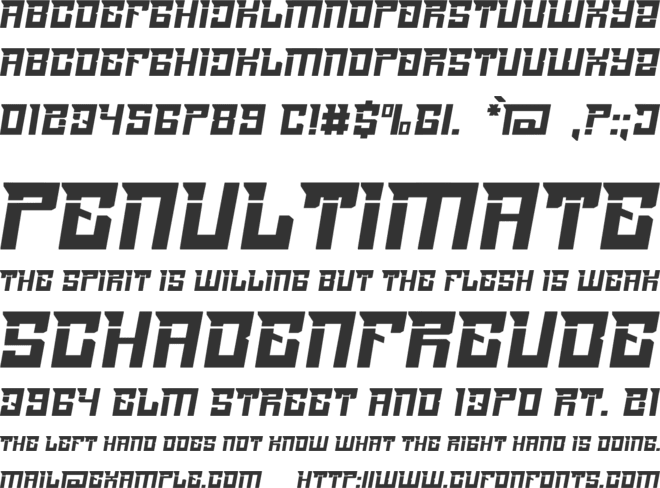 Yakers font preview