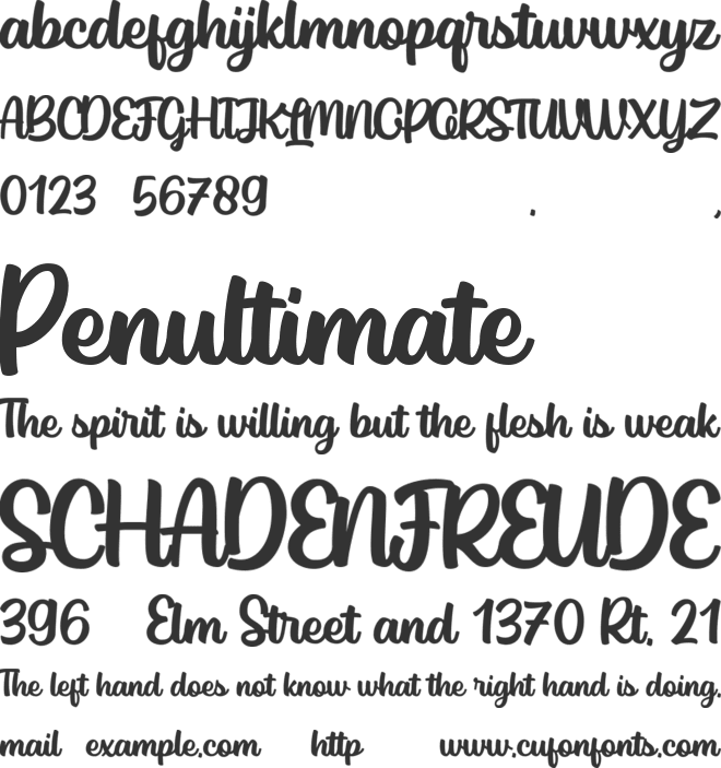 Stephanie font preview