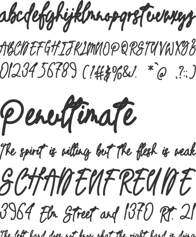 Trassetya font preview