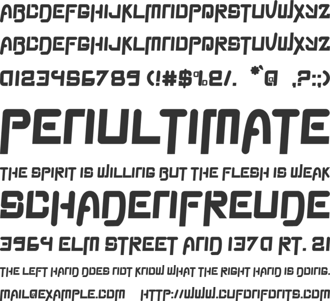 Revoinex font preview