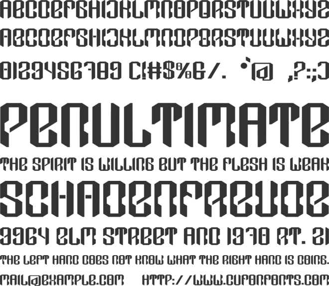 Meladiox font preview