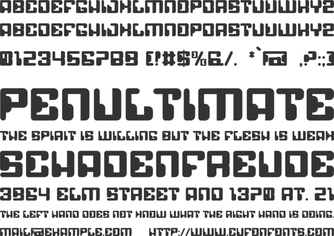 Flazie font preview