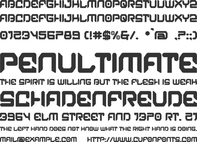 Zupraxu font preview