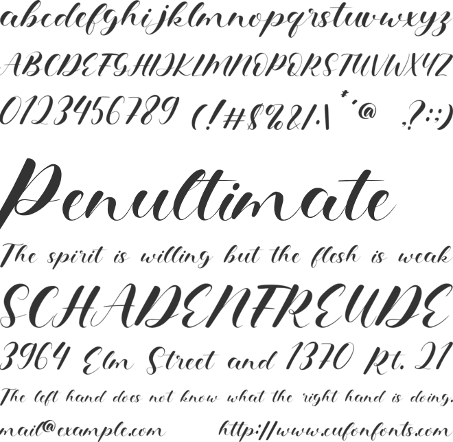 Bellasyet font preview