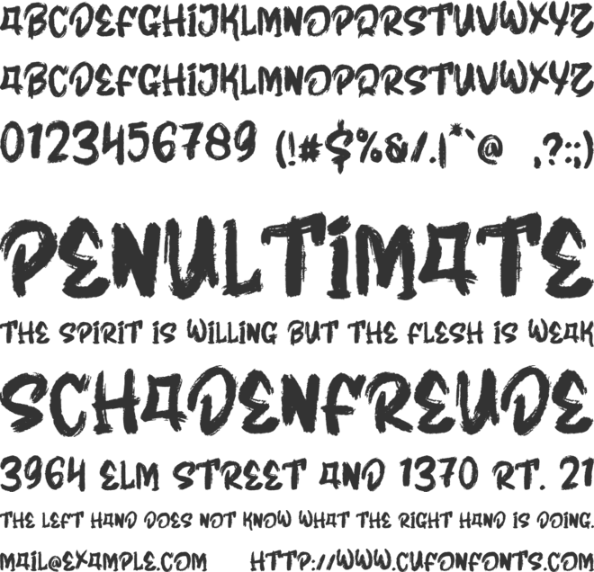 Zenatho font preview