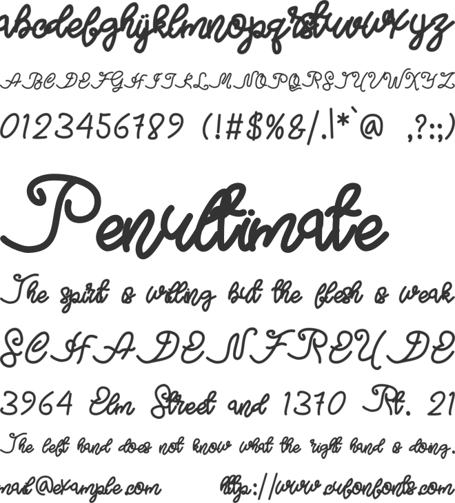 Nieckos font preview