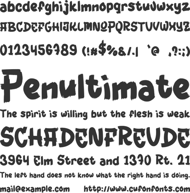 Fujimout font preview