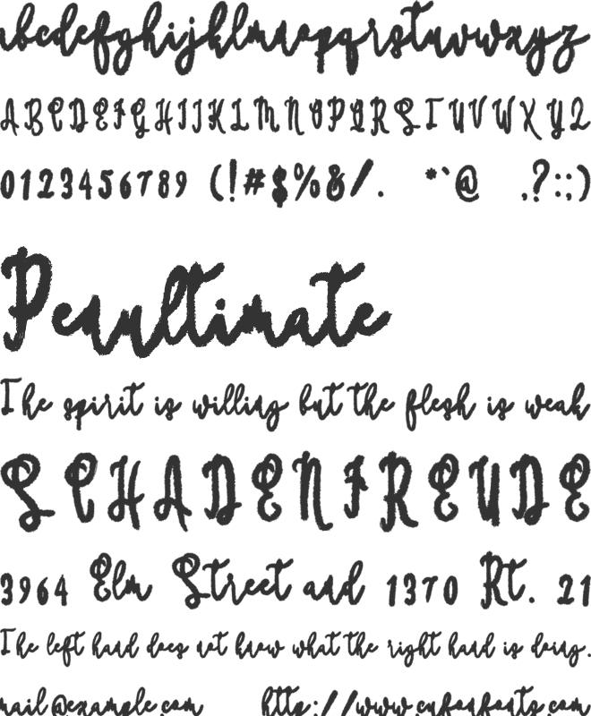 Shitames font preview