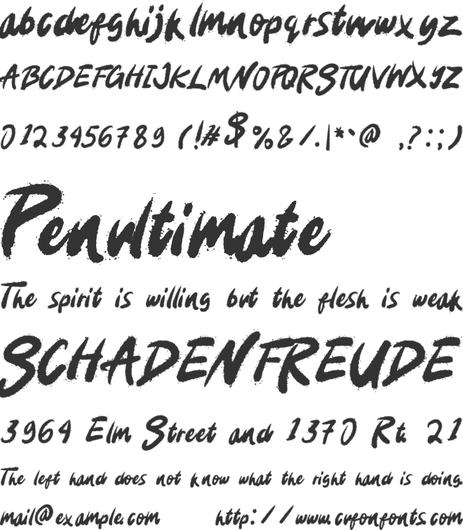 Shaffilastri font preview