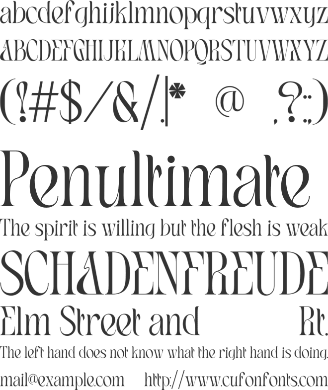 Maberk font preview